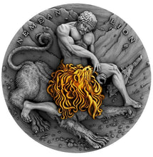 Load image into Gallery viewer, 2018 Niue 2 oz NEMEAN LION – TWELVE LABOURS OF HERCULES Silver Coin | Zion Metals
