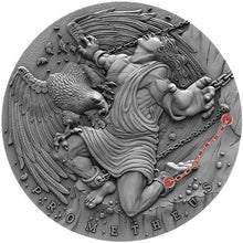 Load image into Gallery viewer, 2019 Niue PROMETHEUS Ancient Myths 2 Oz Silver Coin | Zion Metals