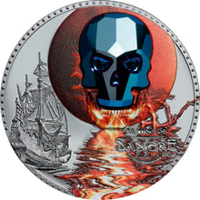 Load image into Gallery viewer, 2019 Equatorial Guinea Crystal Skull Luna de Sangre Proof finish Silver Coin | Zion Metals
