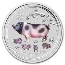 Load image into Gallery viewer, 2019 Australia 1/2 oz Silver Lunar Year of the Pig BU (Colorized) Series II | Zion Metals