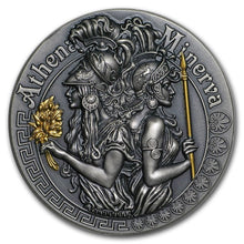 Load image into Gallery viewer, 2019 Niue 2 oz Silver Antique Goddesses Athena and Minerva | Zion Metals