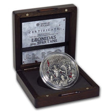 Load image into Gallery viewer, 2019 Niue 2 oz Antique Silver Great Commanders Leonidas | Zion Metals