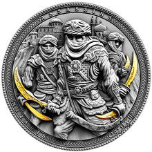 Load image into Gallery viewer, 2019 Niue NIZARIS series ASSASSINS 2oz Antique Finish Silver Coin | Zion Metals