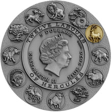 Load image into Gallery viewer, 2020 Niue 2 oz CERYNEIAN HIND – TWELVE LABOURS OF HERCULES Silver Coin | Zion Metals