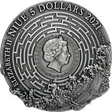 Load image into Gallery viewer, 2021 Niue 2 oz Antique Silver DAEDALUS AND ICARUS Mythology | Zion Metals