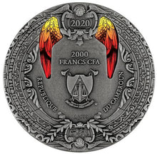 Load image into Gallery viewer, 2020 Republic of Cameroon 2 oz Antique Silver Archangel Michael | Zion Metals