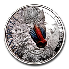 Load image into Gallery viewer, 2020 Cameroon 1 oz Silver Mandrill Proof (Colorized) | Zion Metals