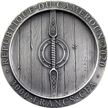 Load image into Gallery viewer, 2020 Cameroon Viking Axeman Legendary Warriors 3 oz Antique finish Silver Coin | Zion Metals