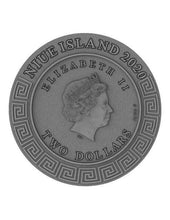 Load image into Gallery viewer, 2020 Niue APOLLO GOD OF THE SUN GODS 2 oz Silver Antique Coin | Zion Metals