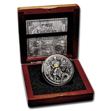 Load image into Gallery viewer, 2020 Niue 2 oz Antique Silver Famous Chinese Warriors Zhuge Liang | Zion Metals