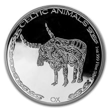 Load image into Gallery viewer, 2020 Republic of Chad 1 oz Silver Celtic Animals Ox | Zion Metals