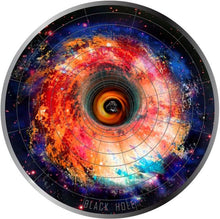 Load image into Gallery viewer, 2021 Niue BLACK HOLE Universe Domed 2 Oz .999 Silver Glow in the Dark Coin | Zion Metals