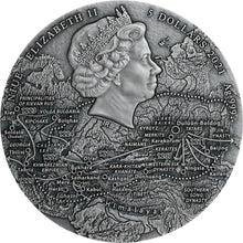 Load image into Gallery viewer, 2021 Niue 2 oz Antique Silver Great Commanders Genghis Khan | Zion Metals