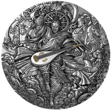Load image into Gallery viewer, 2021 Niue 2 oz Antique Silver Four Heavenly Kings: Chiguotian | Zion Metals