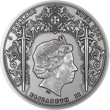 Load image into Gallery viewer, 2021 Niue 2 oz Antique Silver Assassins - KNIGHTS TEMPLAR | Zion Metals