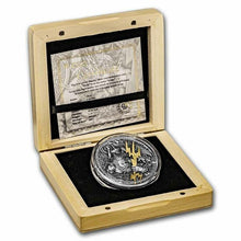 Load image into Gallery viewer, 2021 Niue ZEUS GREEK GODS 2 oz Silver High Relief Antique Coin | Zion Metals