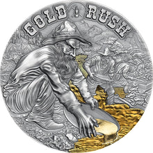 Load image into Gallery viewer, 2021 Cameroon Gold Rush 50g Antique finish Silver Coin 2000 Francs CFA | Zion Metals