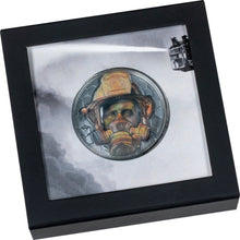 Load image into Gallery viewer, 2021 Cook Islands Real Heroes Firefighter 3 oz Silver Antique Coin | Zion Metals