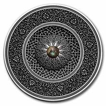 Load image into Gallery viewer, 2021 Fiji 3 oz Antique Finish Silver Mandala Art Turkish | Zion Metals