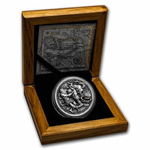 Load image into Gallery viewer, 2021 Niue 2 oz Antique Silver Demigods Heracles Ultra High Relief | Zion Metals