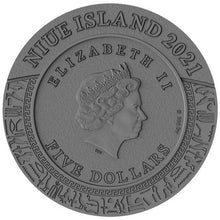 Load image into Gallery viewer, 2021 Niue 2 oz Silver GODS OF ANGER SEKHMET Antique Coin | Zion Metals
