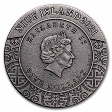 Load image into Gallery viewer, 2021 Niue 2 oz Antique Silver Famous Chinese Warriors Sima Yi | Zion Metals