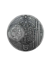 Load image into Gallery viewer, 2021 Niue Blood of Elves The Witcher Book 2 oz Antique finish Silver Coin | Zion Metals