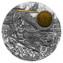 Load image into Gallery viewer, 2021 Niue Woman Warrior Mulan 2oz Antique Finish Silver Coin | Zion Metals