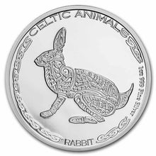 Load image into Gallery viewer, 2021 Republic of Chad 1 oz Silver Celtic Animals Rabbit | Zion Metals