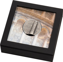 Load image into Gallery viewer, 2022 Cook Islands Leaning Tower of Pisa Ultra High Relief Silver Antique Coin | Zion Metals