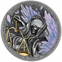 Load image into Gallery viewer, 2022 Niue THEMIS GODDESS SERIES 2 OZ PURE SILVER ANTIQUED COIN | Zion Metals