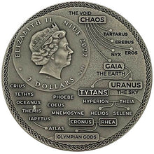 Load image into Gallery viewer, 2022 Niue RHEA Greek Titans 2 Oz Silver Coin 2$ | Zion Metals