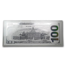 Load image into Gallery viewer, $100 Replica Benjamin Franklin Design 5 gram Silver Note .999 | Zion Metals