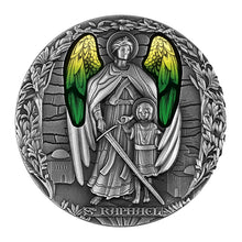 Load image into Gallery viewer, 2022 Republic of Cameroon 2 oz Antique Silver Archangel Raphael | Zion Metals