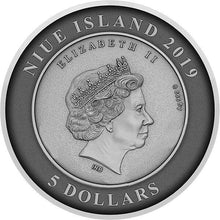 Load image into Gallery viewer, 2019 Niue ATLANTIS THE SUNKEN CITY WITH AQUA EPOXY 2 Oz 5$ Silver Coin | Zion Metals