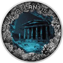 Load image into Gallery viewer, 2019 Niue ATLANTIS THE SUNKEN CITY WITH AQUA EPOXY 2 Oz 5$ Silver Coin | Zion Metals