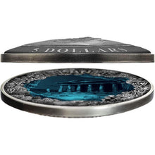 Load image into Gallery viewer, 2019 Niue ATLANTIS THE SUNKEN CITY WITH AQUA EPOXY 2 Oz 5$ Silver Coin | Zion Metals