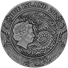Load image into Gallery viewer, 2022 Niue Cao Cao Three Kingdoms Romance 2 oz Antique finish Silver Coin | Zion Metals