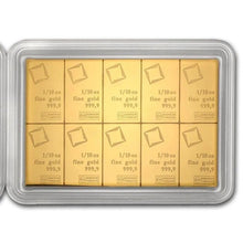 Load image into Gallery viewer, 10 x 1/10 oz Valcambi Suisse .9999 Fine Gold CombiBar 1 Troy oz | Zion Metals
