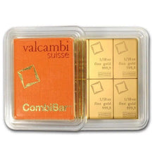 Load image into Gallery viewer, 10 x 1/10 oz Valcambi Suisse .9999 Fine Gold CombiBar 1 Troy oz | Zion Metals