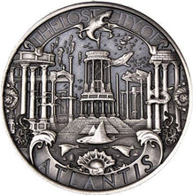 Load image into Gallery viewer, Atlantis 1 oz Silver Round - Mythical Cities Series Antique Finish (.999 Pure) | Zion Metals