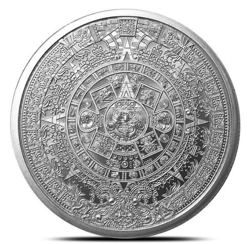 Aztec Calendar 1 oz Silver Round - ZM
