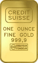 Load image into Gallery viewer, Credit Suisse 1 Ounce Gold Bar | Zion Metals