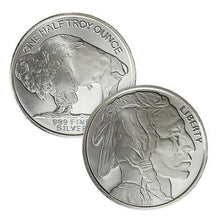 Load image into Gallery viewer, 1/2 oz Buffalo Silver Round Nickel design | Zion Metals