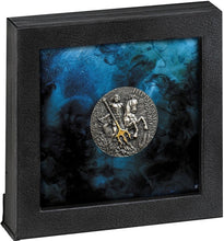 Load image into Gallery viewer, 2021 Republic of Cameroon 2 oz Antique Silver HIPPOCAMPUS | Zion Metals