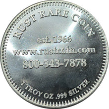 Load image into Gallery viewer, Mormon LDS symbol Rust Coin Lion 1 Troy Oz .999 Fine Silver Coin Round | Zion Metals
