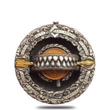 Load image into Gallery viewer, Roman Booteen's Hobo Nickel Replica - The Trap with the Golden Bait with Morgan Dollar 2 Peso | Zion Metals