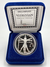 Load image into Gallery viewer, 2013 VITRUVIAN Proof 1 OZ .999 Silver Coin- DELUMINATI Series Leonardo Davinci AOCS (RARE) | Zion Metals