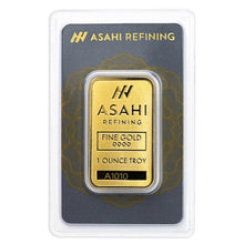 Load image into Gallery viewer, 1 oz Asahi Gold Bar (New w/ Assay) - Zion Metals
