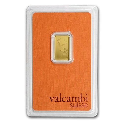 2.5 Gram Valcambi Gold Bar - in Assay - Zion Metals